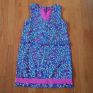 Girl's Vineyard Vines blue and pink cotton dress